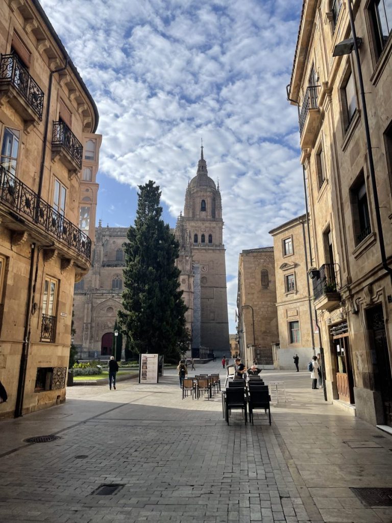 A sweet-view of Salamanca Cathedral in Spain.