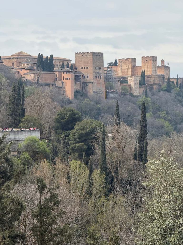 The Alhambra fortress and palace complex in Granada, Spain